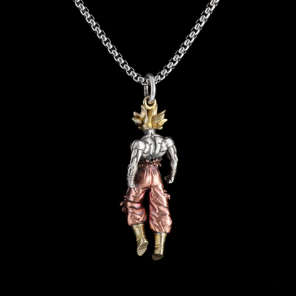 Super Saiyan-Inspired Pendant Necklace – Dragon Ball Style