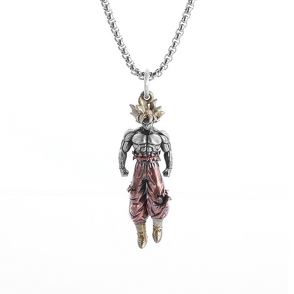 Super Saiyan-Inspired Pendant Necklace – Dragon Ball Style
