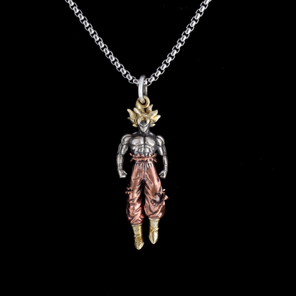 Super Saiyan-Inspired Pendant Necklace – Dragon Ball Style