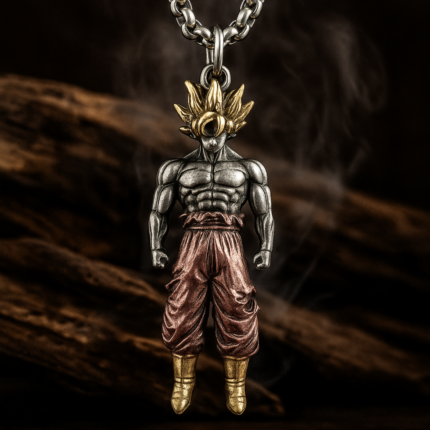 Super Saiyan-Inspired Pendant Necklace – Dragon Ball Style
