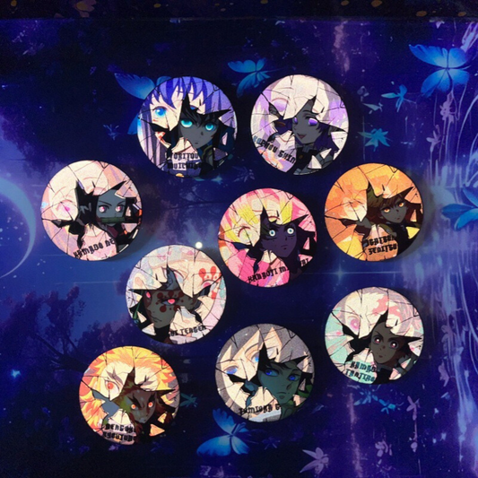 58mm Anime-Inspired Metal Badge (Reflective Pin)