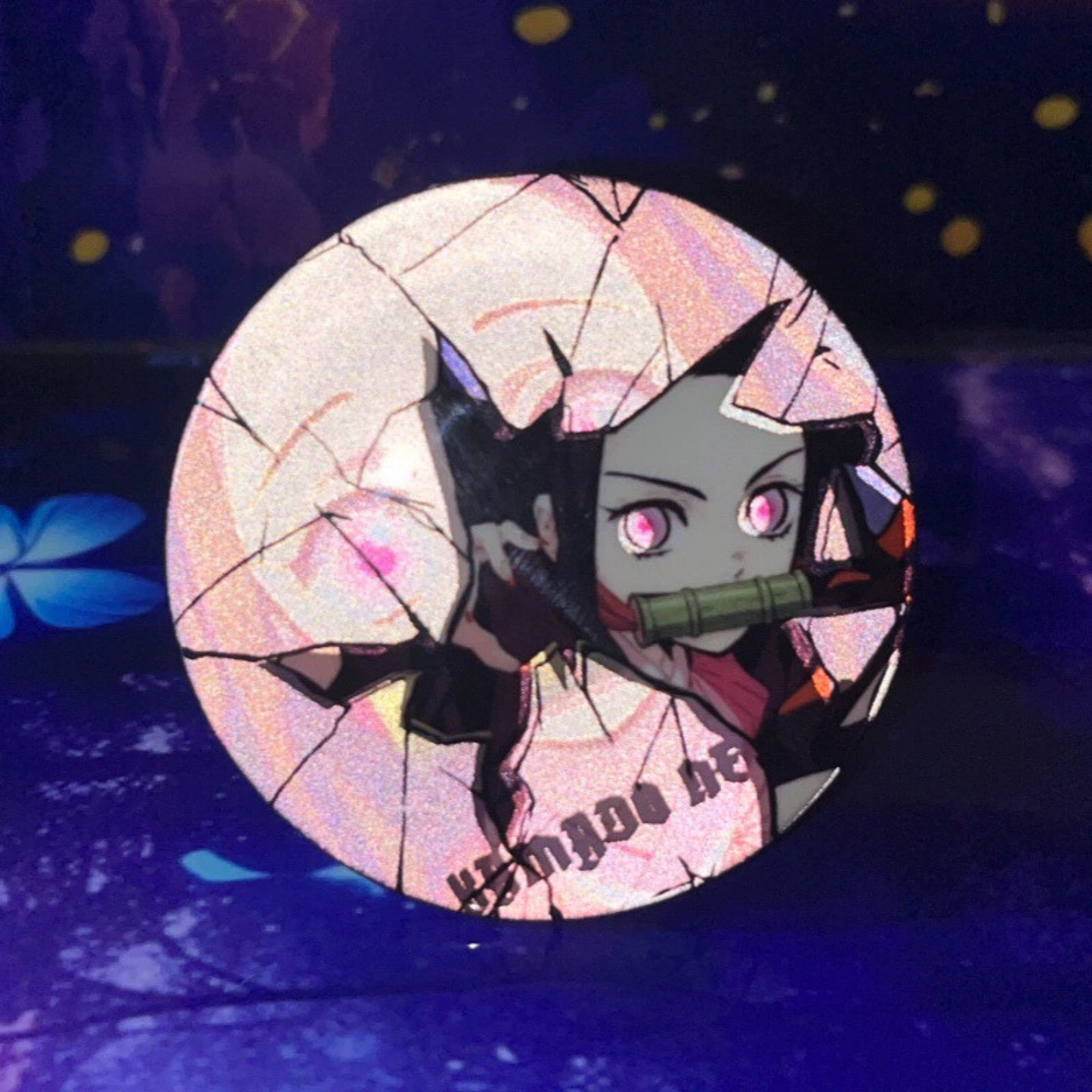 58mm Anime-Inspired Metal Badge (Reflective Pin)