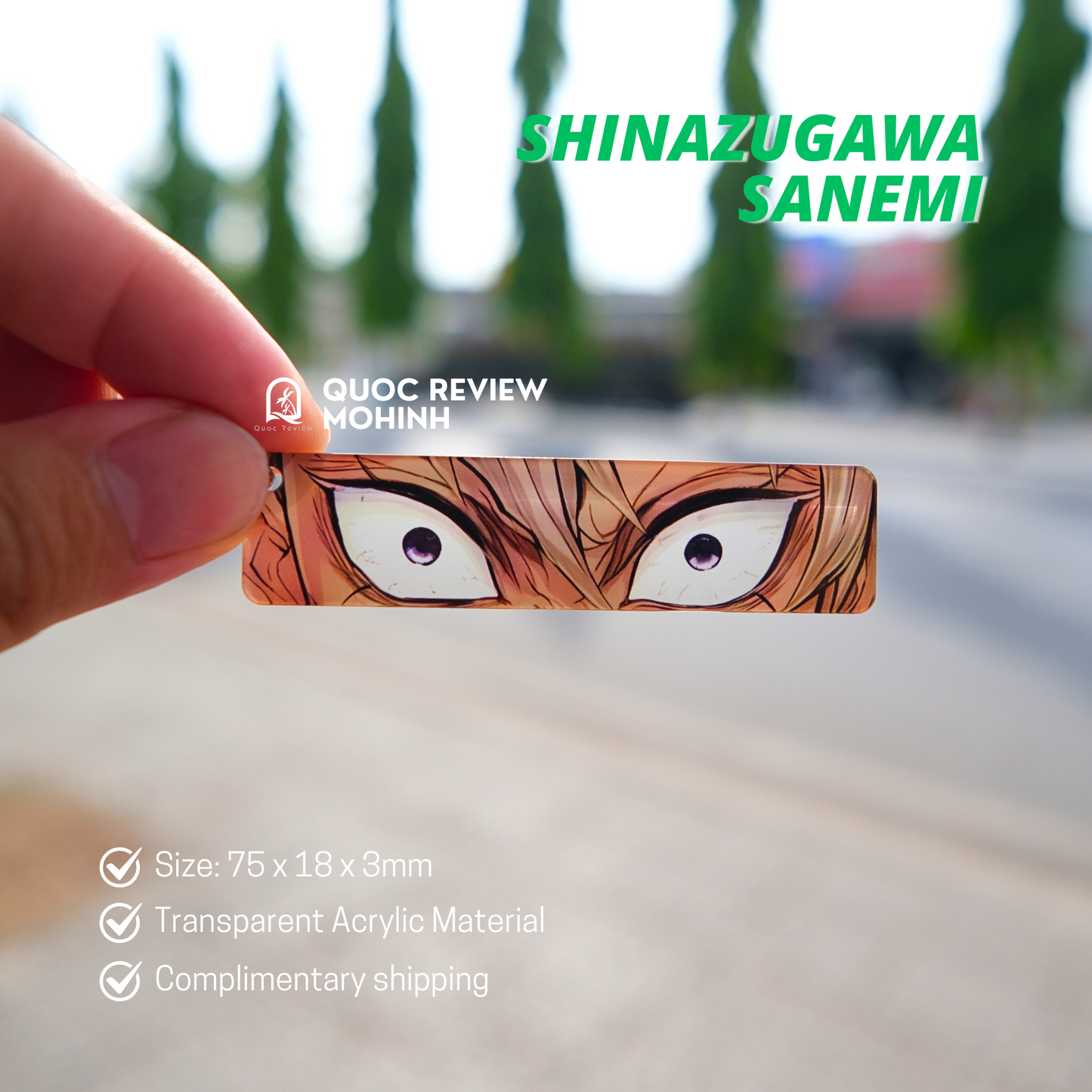 EYES CARD KEYCHAIN – Inspired by Demon Slayer | 75×18mm Acrylic