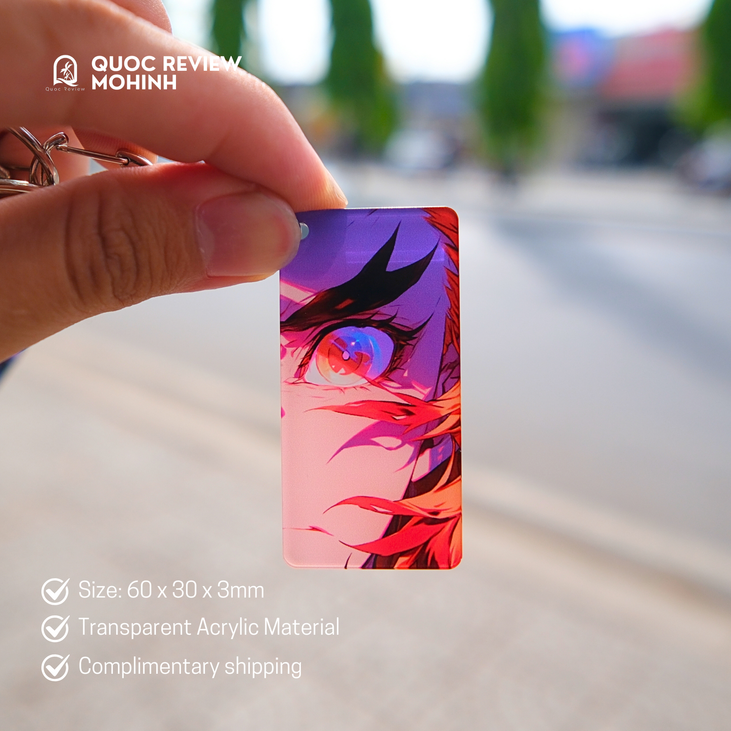 EYES CARD KEYCHAINS – Inspired by Demon Slayer 60x30mm (Fan-Made)