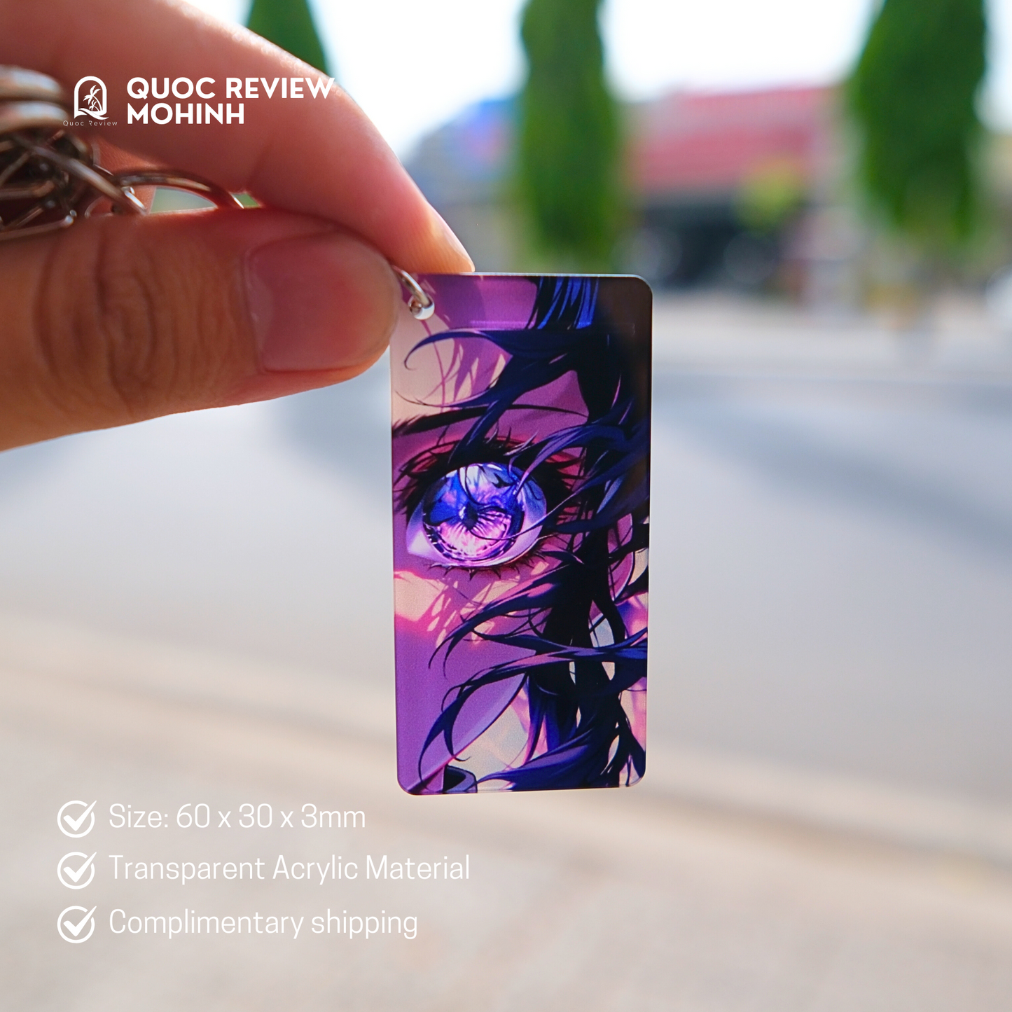 EYES CARD KEYCHAINS – Inspired by Demon Slayer 60x30mm (Fan-Made)