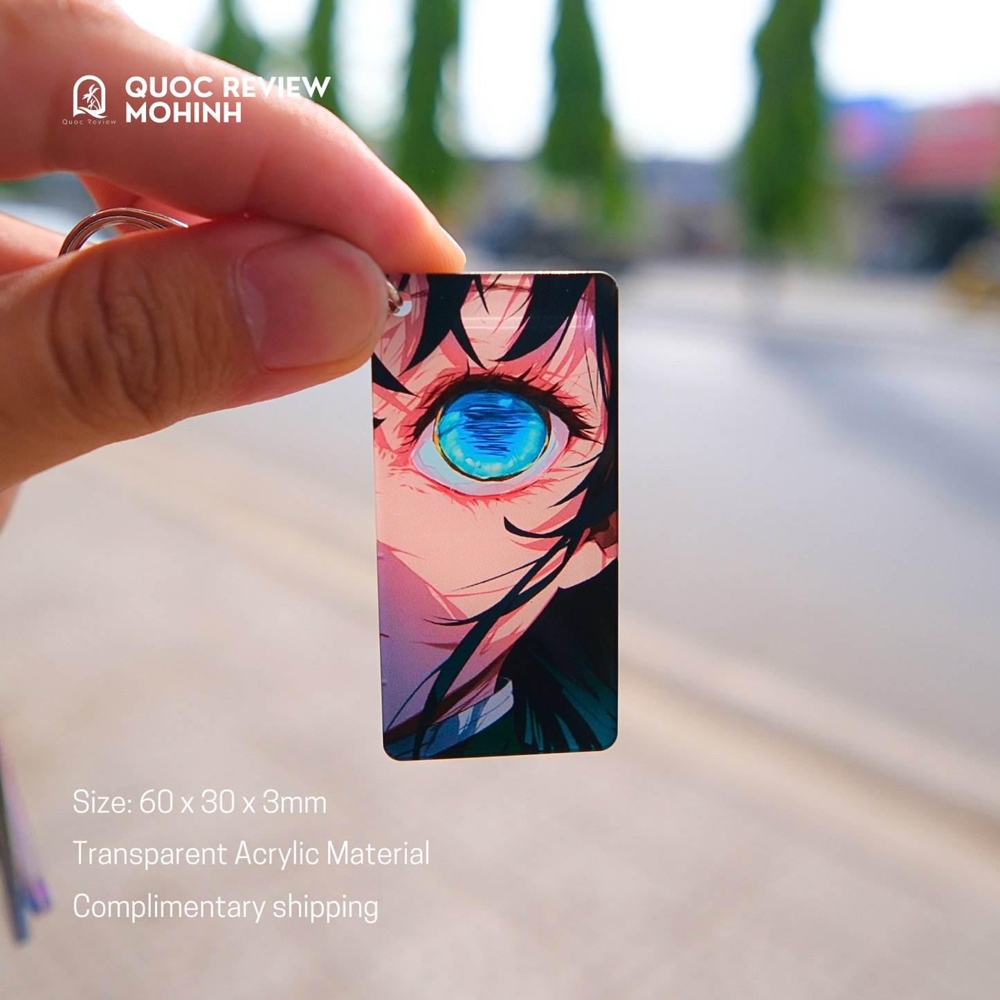 EYES CARD KEYCHAINS – Inspired by Demon Slayer 60x30mm (Fan-Made)