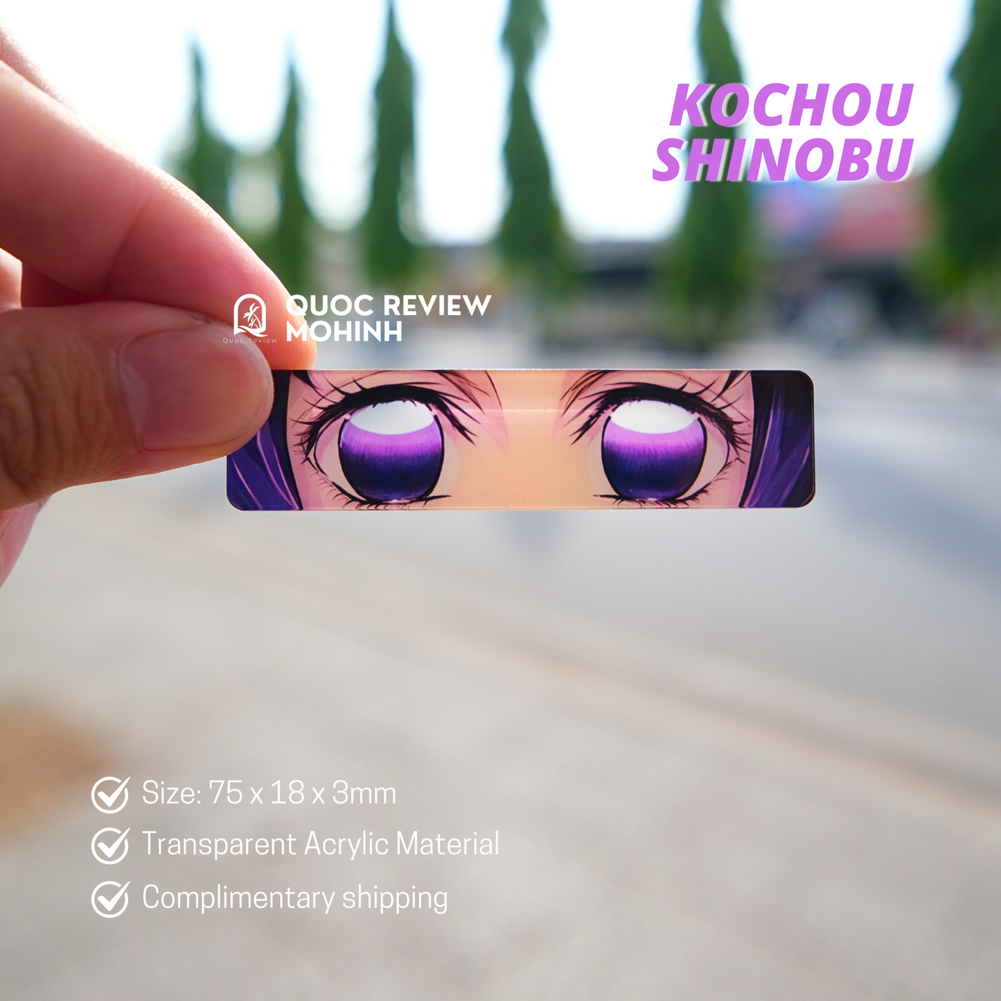 EYES CARD KEYCHAIN – Inspired by Demon Slayer | 75×18mm Acrylic
