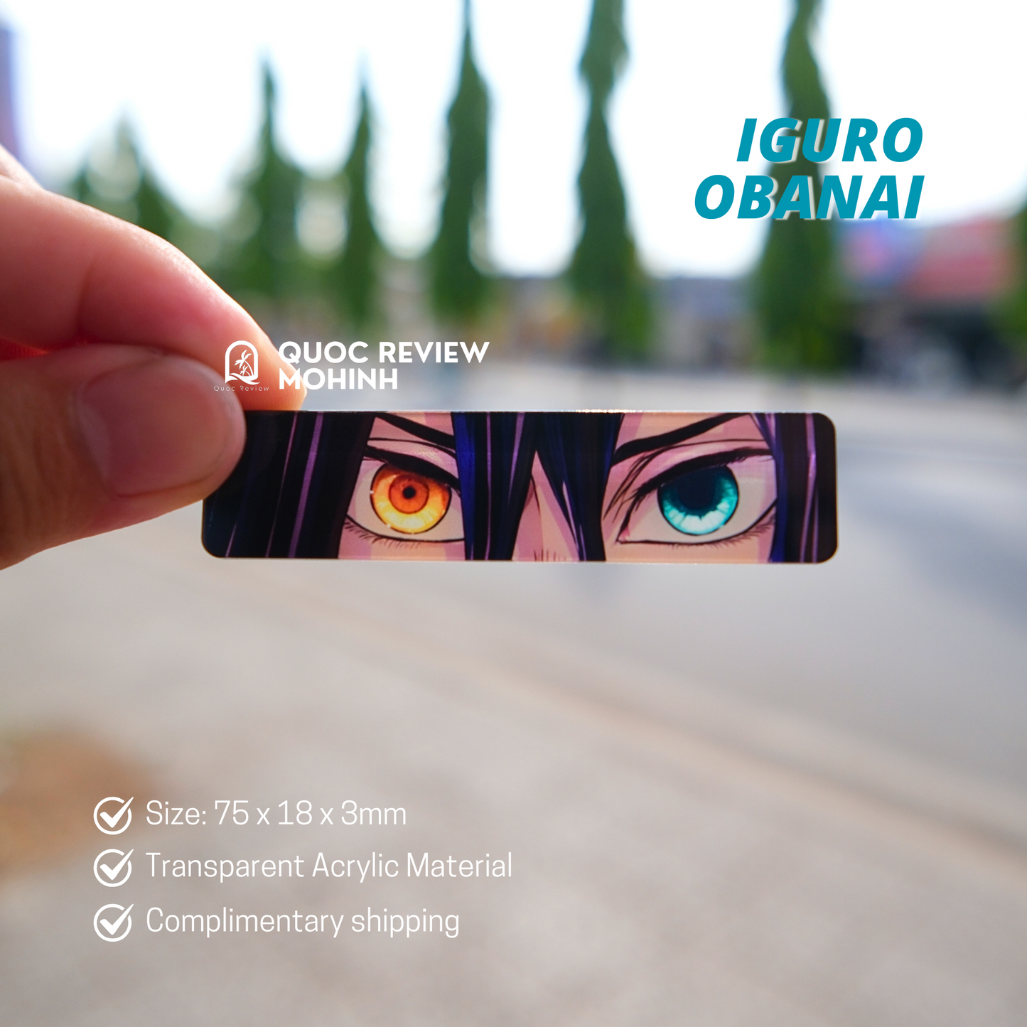 EYES CARD KEYCHAIN – Inspired by Demon Slayer | 75×18mm Acrylic