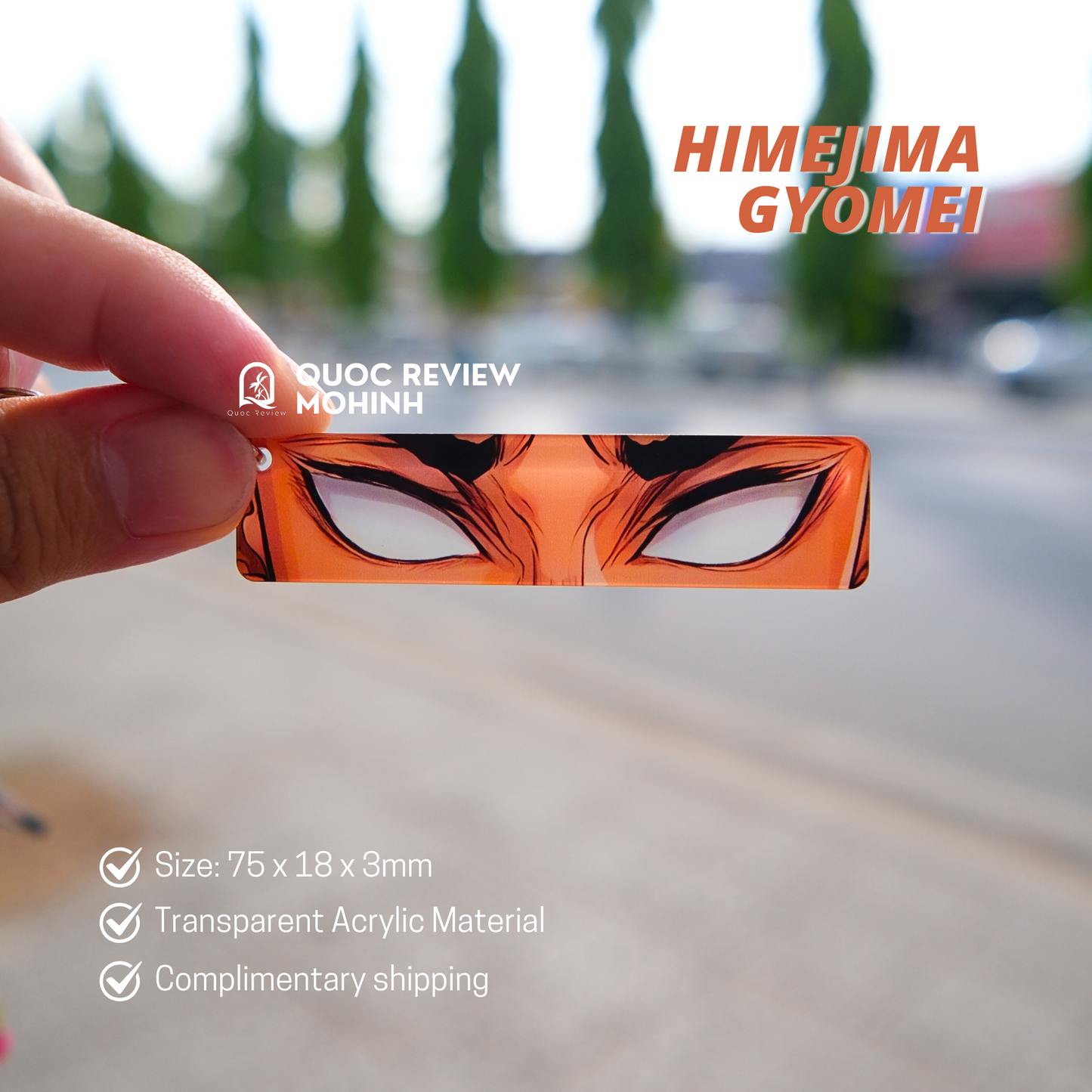 EYES CARD KEYCHAIN – Inspired by Demon Slayer | 75×18mm Acrylic