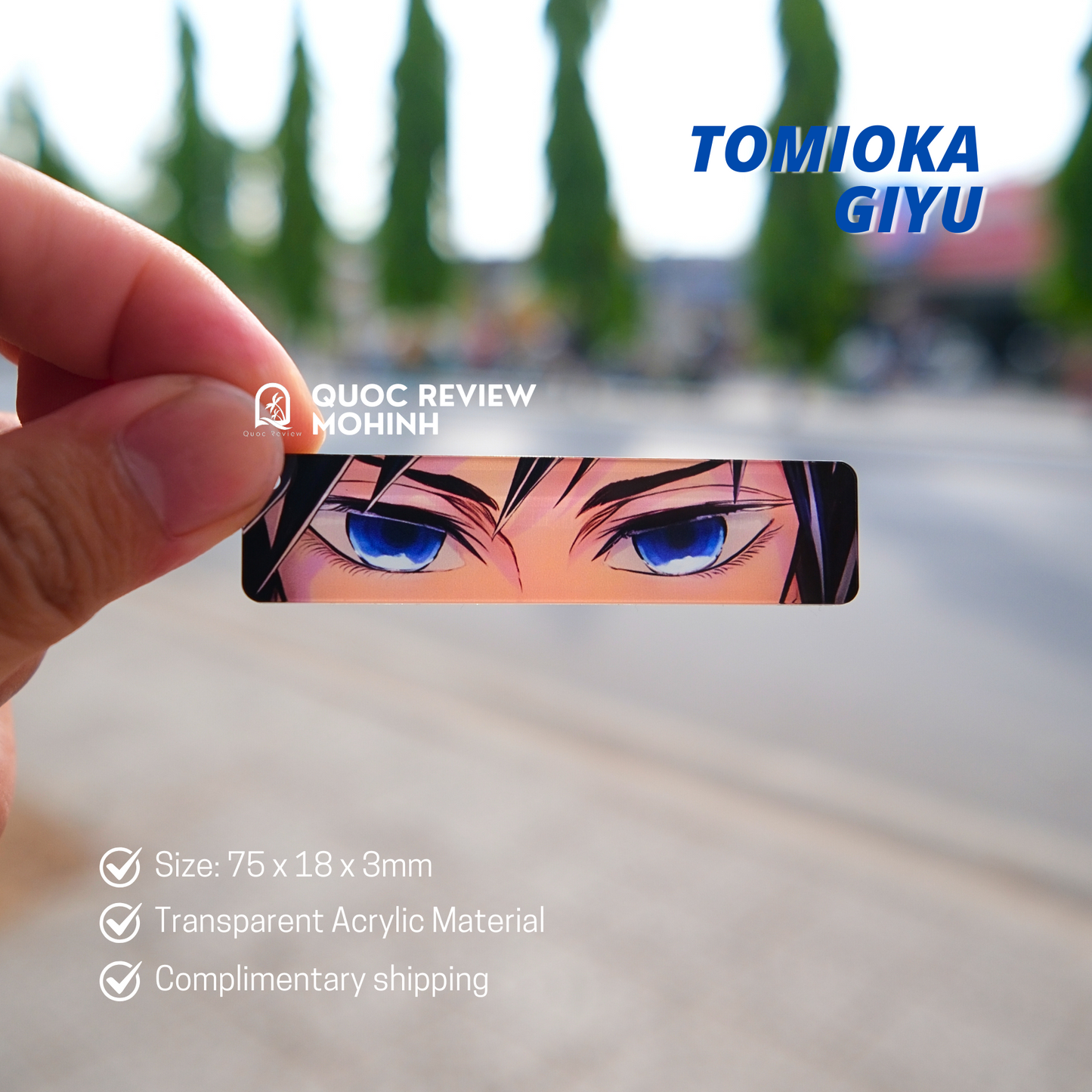 EYES CARD KEYCHAIN – Inspired by Demon Slayer | 75×18mm Acrylic