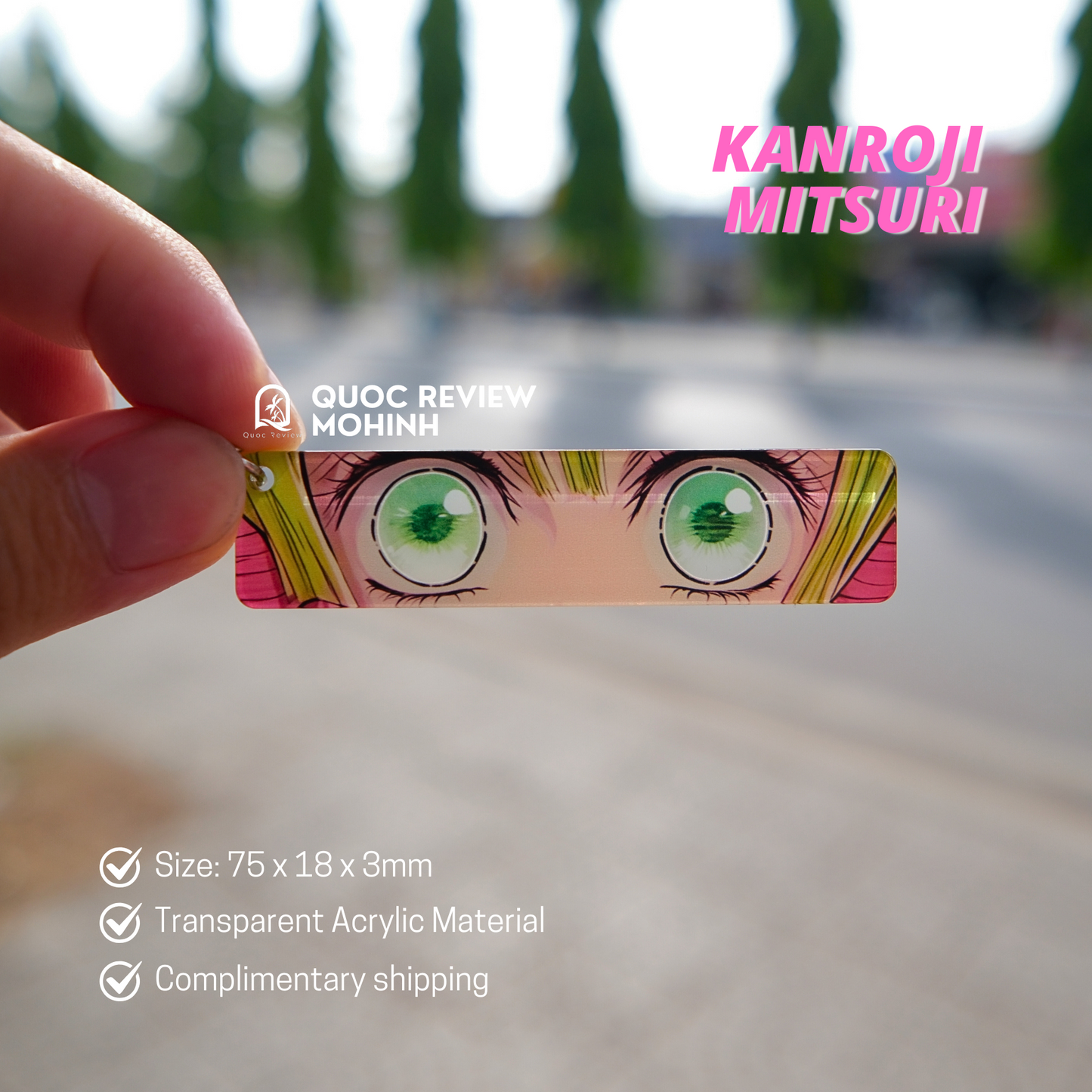 EYES CARD KEYCHAIN – Inspired by Demon Slayer | 75×18mm Acrylic
