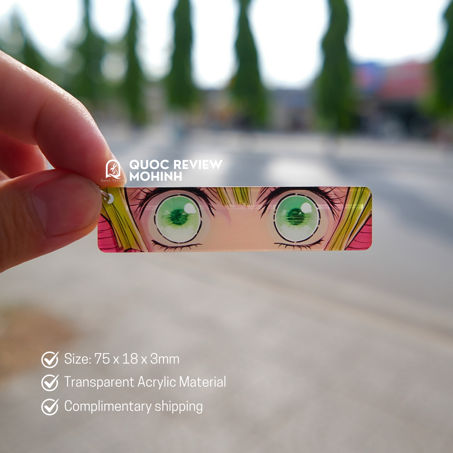 EYES CARD KEYCHAINS – Inspired by Demon Slayer 75x18mm (Fan-Made)