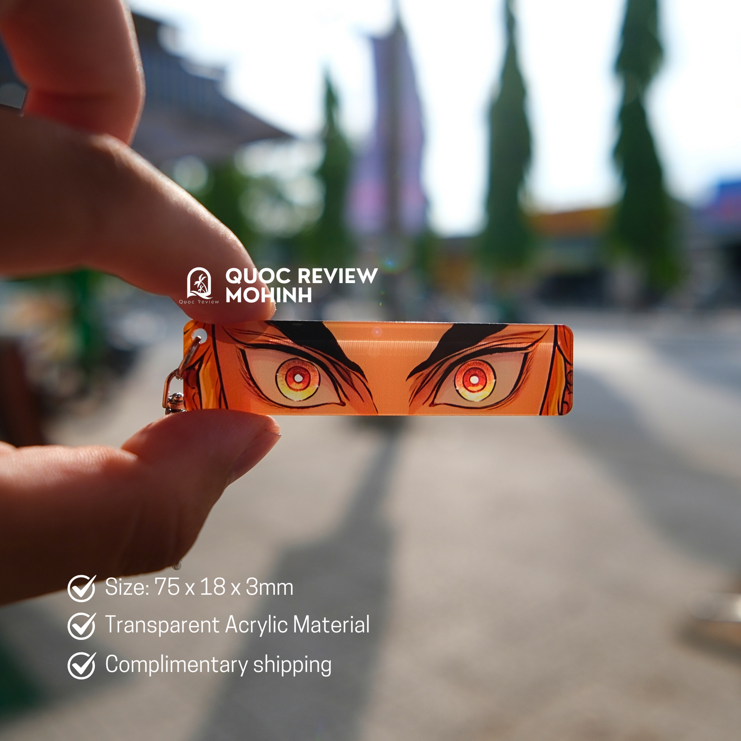 EYES CARD KEYCHAINS – Inspired by Demon Slayer 75x18mm (Fan-Made)