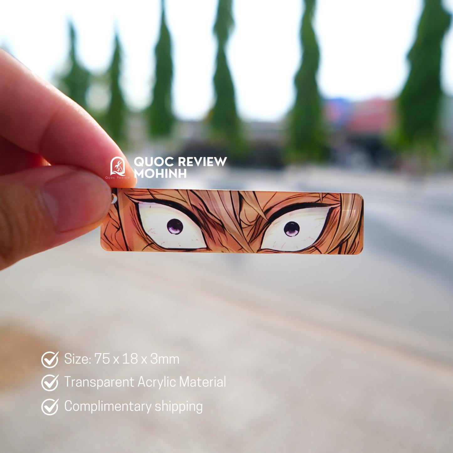 EYES CARD KEYCHAINS – Inspired by Demon Slayer 75x18mm (Fan-Made)