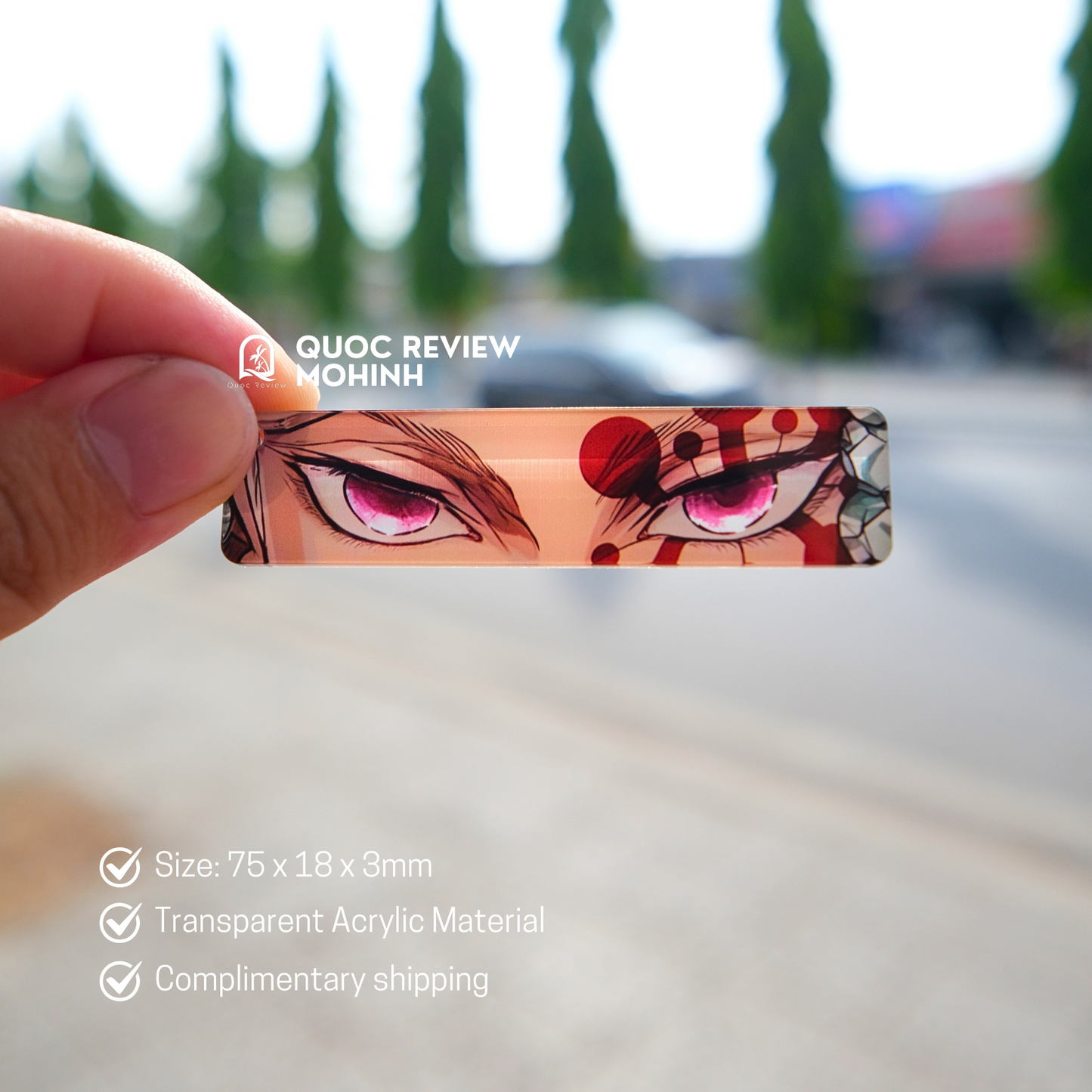 EYES CARD KEYCHAINS – Inspired by Demon Slayer 75x18mm (Fan-Made)